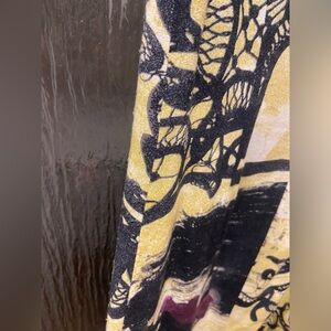 Y2K Christian Lacroix Yellow Abstract Whimsy Sleeveless Dress.